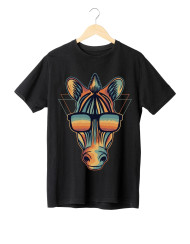Zebra colorful wearing a eyeglasses vector illustration t shirt design