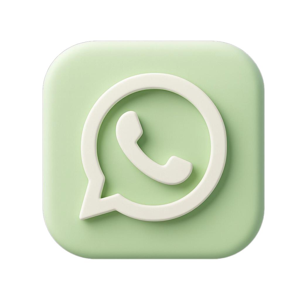 3d whatsapp logo transparent background premium asset