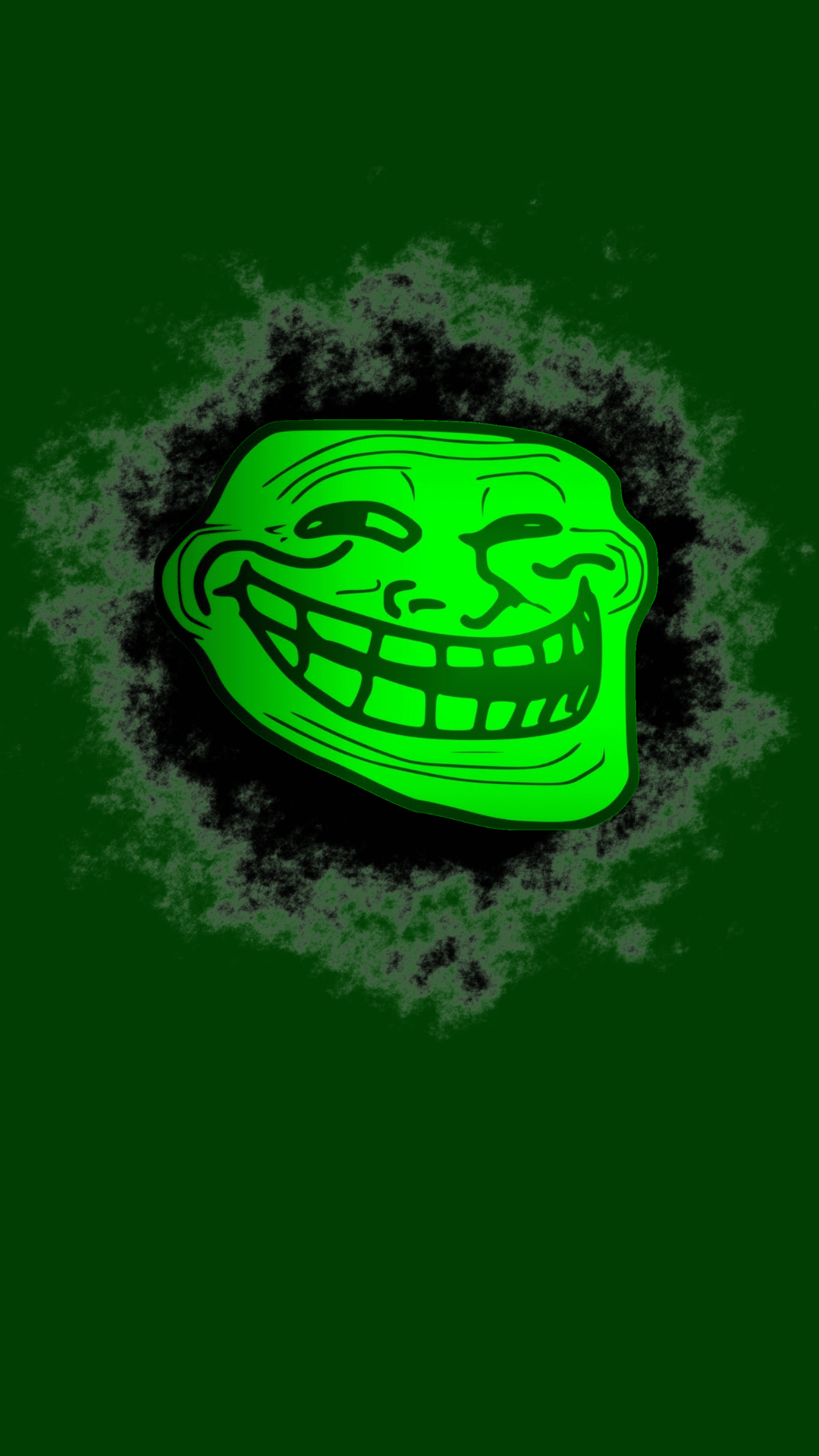 Grab your free green troll face wallpaper now