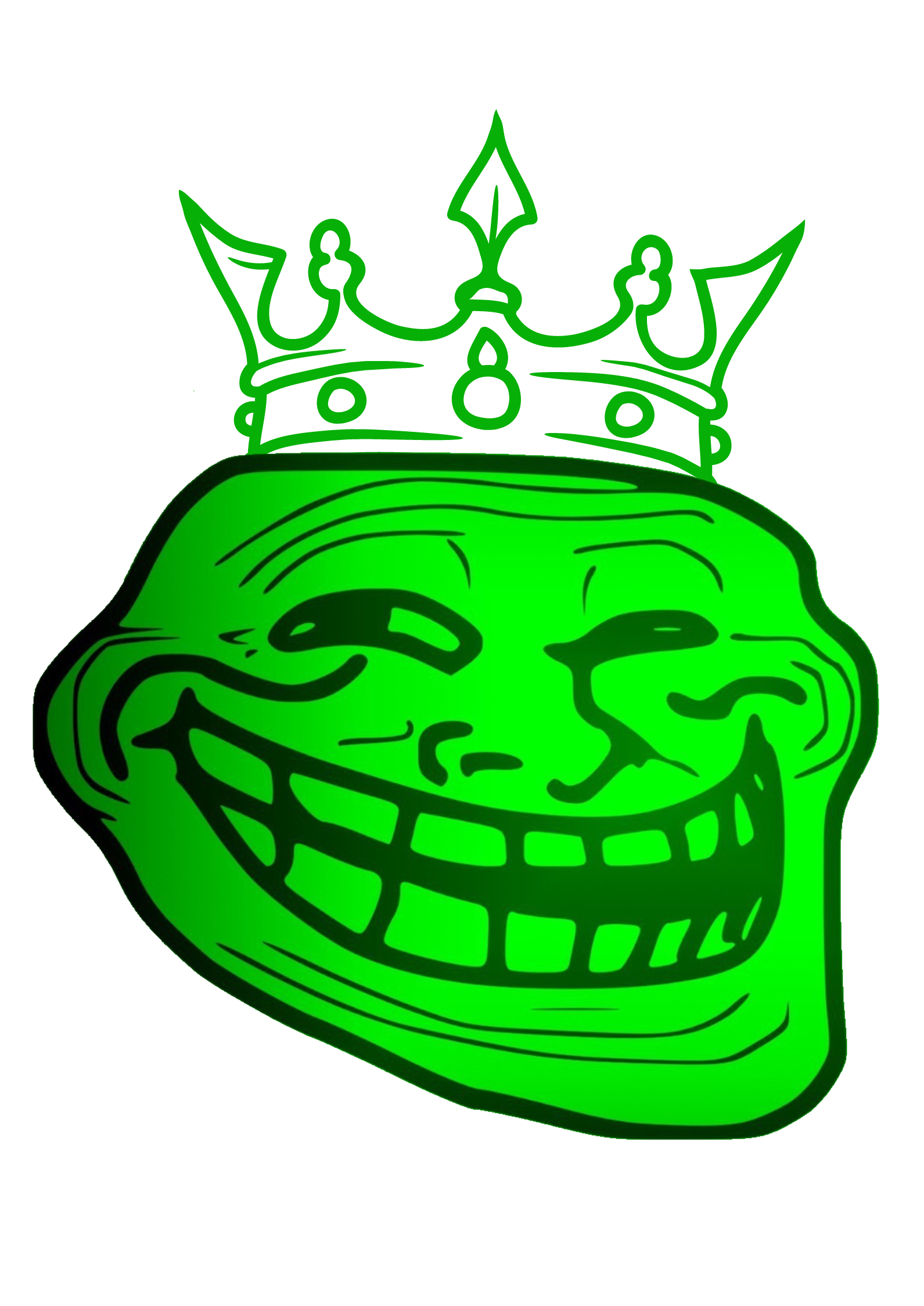 Green troll face png clipartpixeli