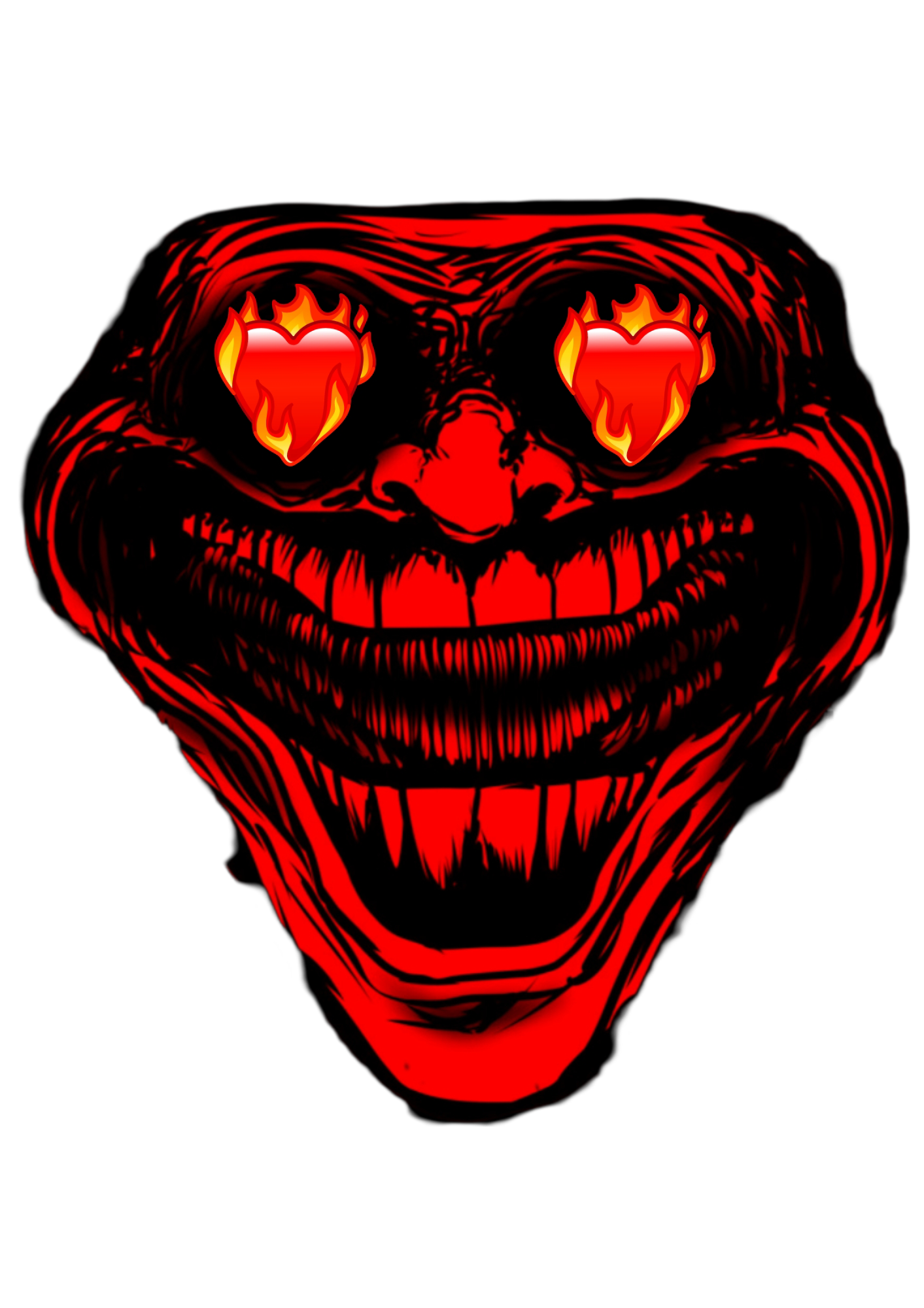 Red troll face png