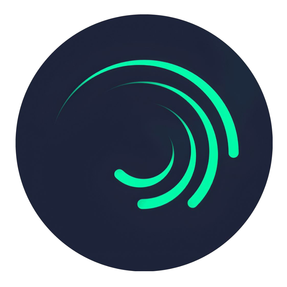 Rounded alight motion logo Rounded alight motion logo premium asset