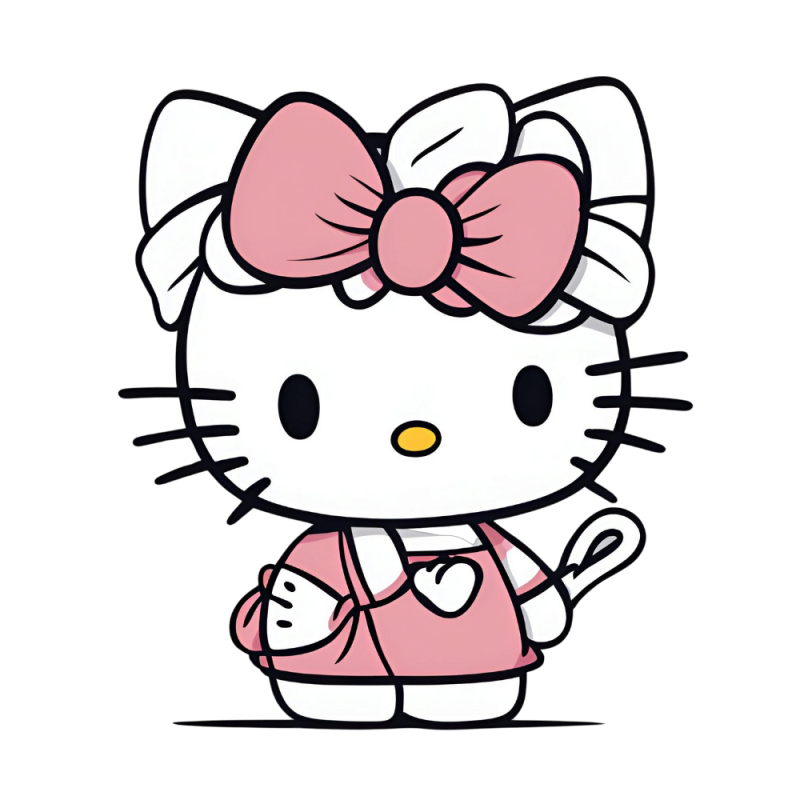Step by step guide to designing hello kitty png