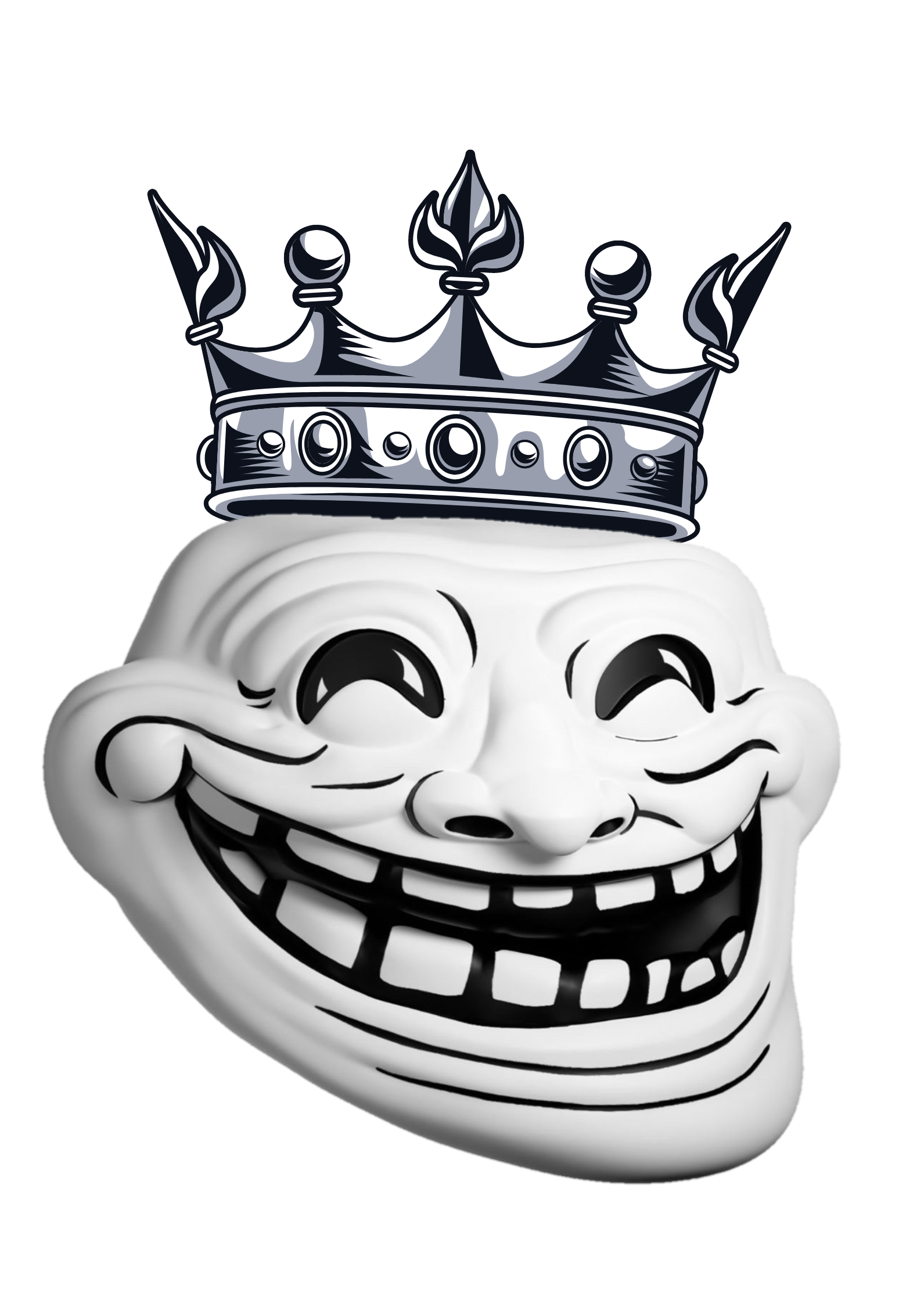 Troll face white png image