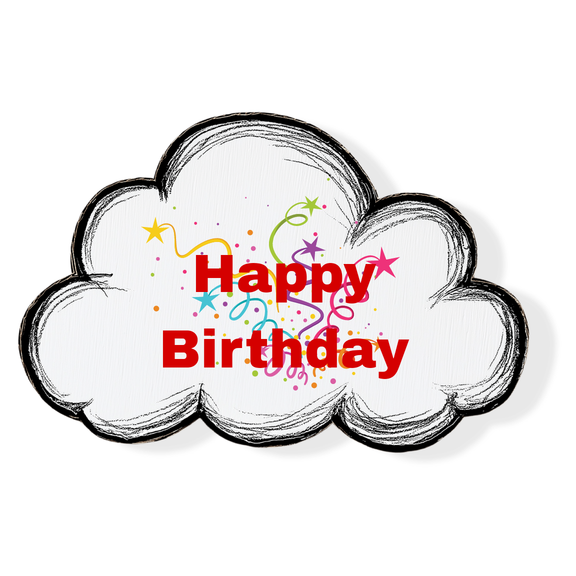 Birthday text clipart png premium asset