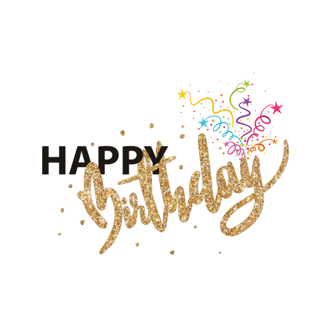 Birthday text transparent premium asset