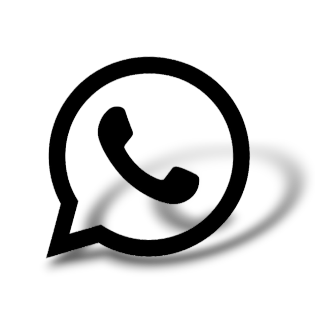 Black whatsapp logo png premium asset