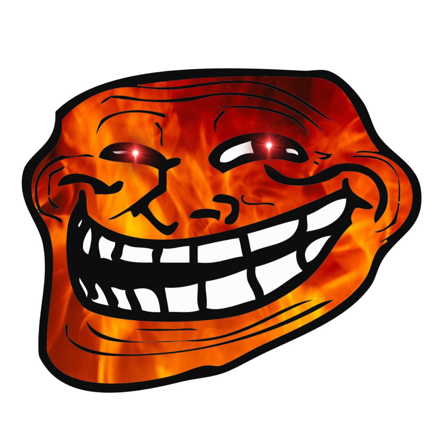 Fire troll face clipart