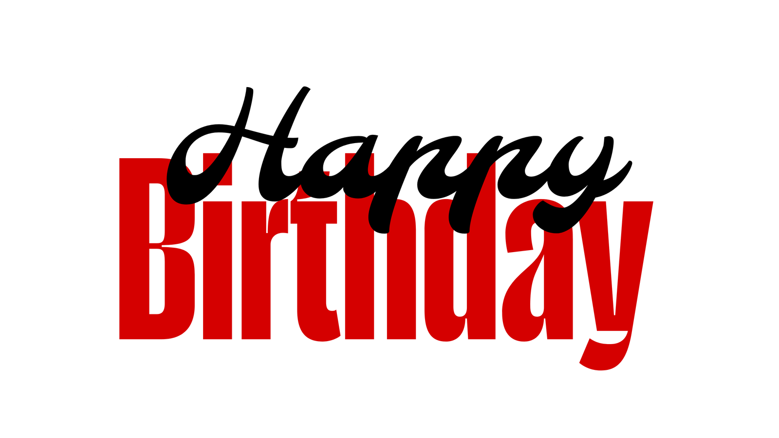 Happy birthday typography premium asset