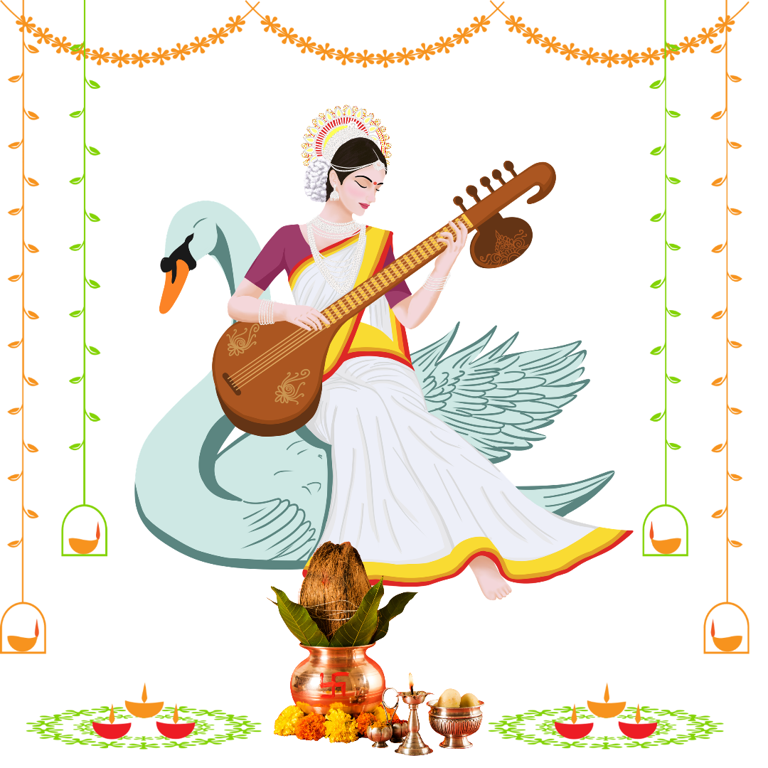 Saraswati puja png download