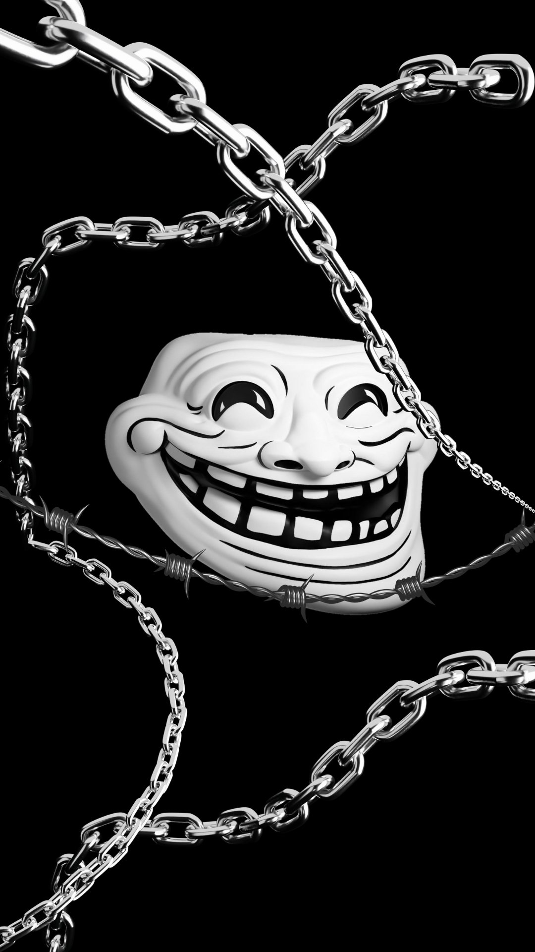 Scary troll face wallpaper