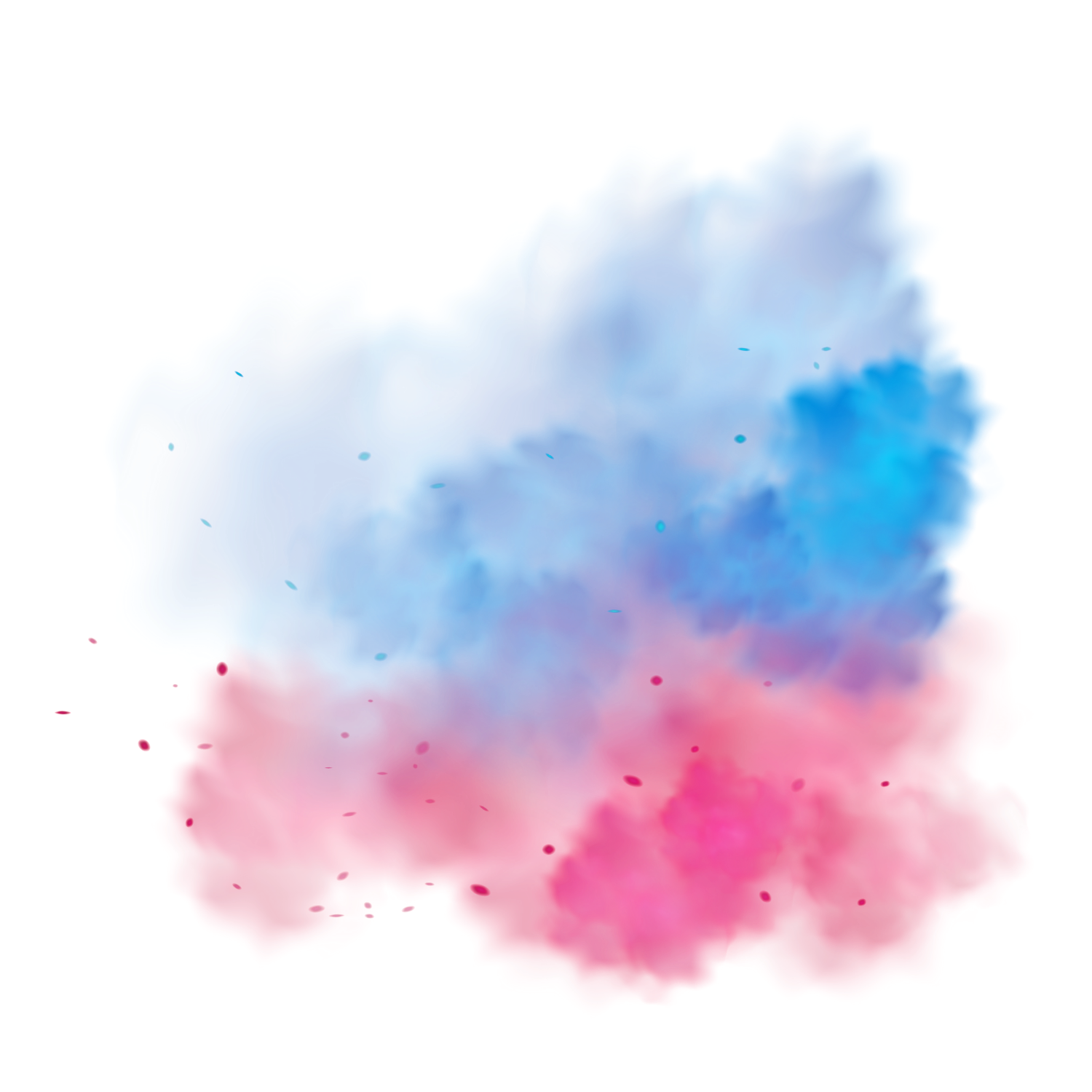 Blue and pink holi powder explosion png