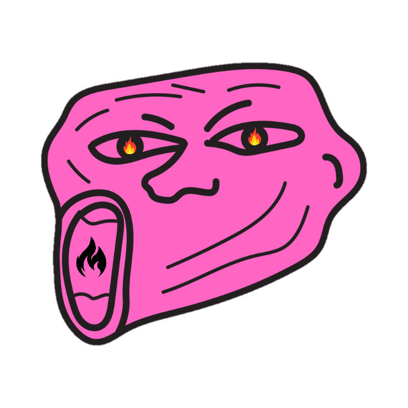 Pink troll face png