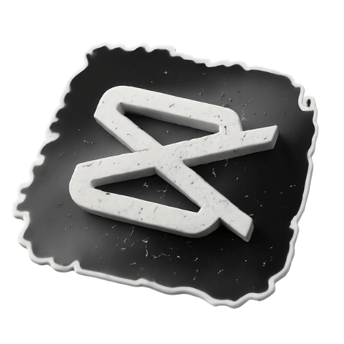 Capcut 3d logo transparent background
