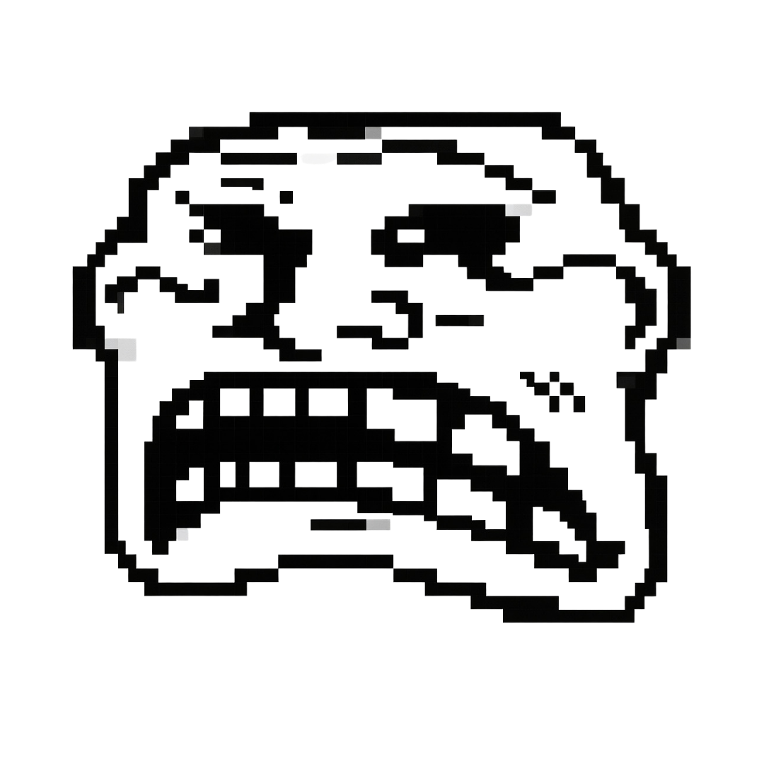 Troll Face Sticker Download, Troll Face Scary Download Transparent