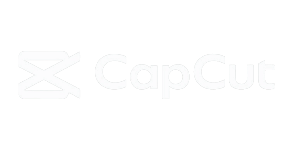 White Capcut logo free clipart in PNG format