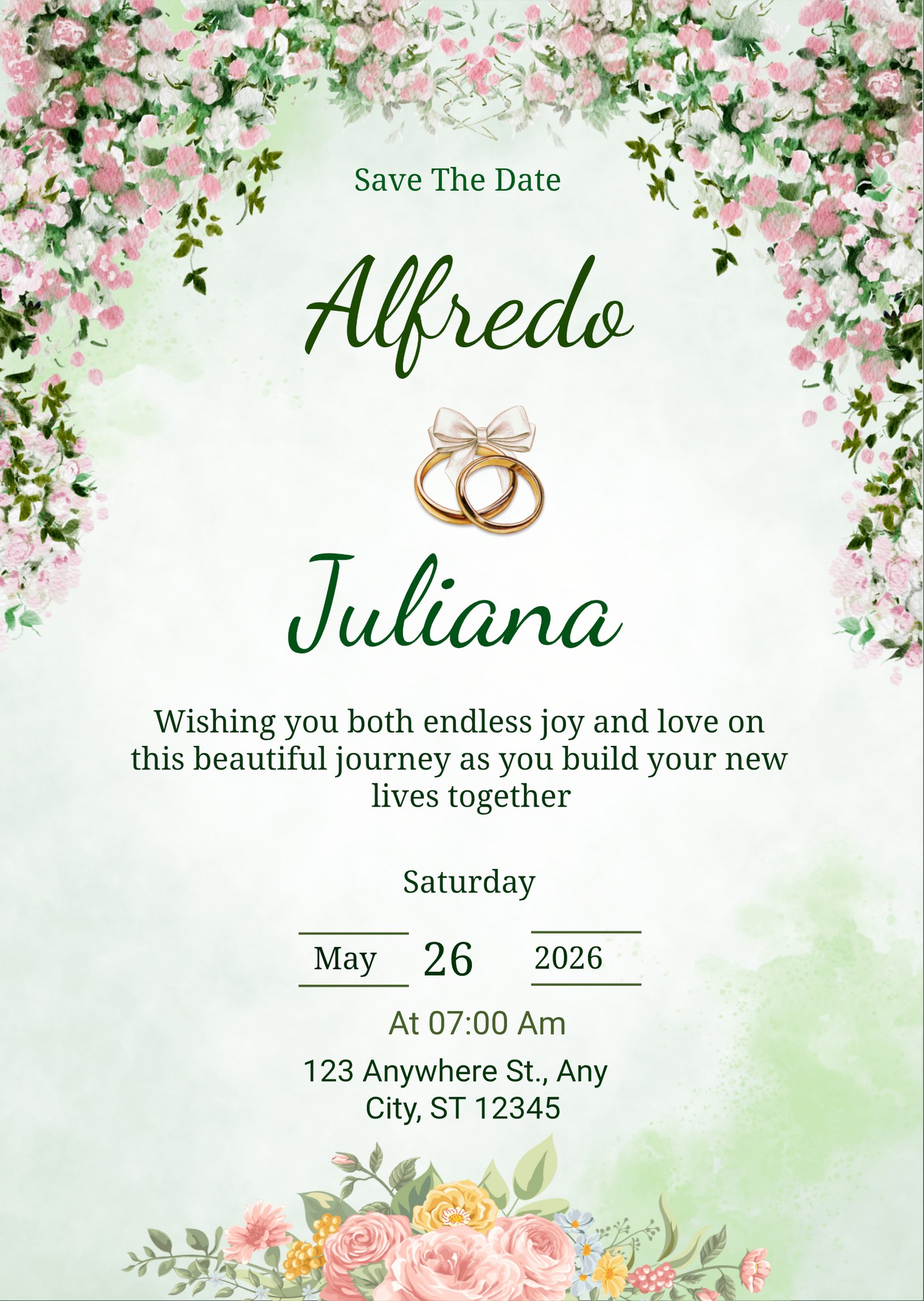Create Your Own Elegant Wedding Card Online | Fully Customizable SVG Design