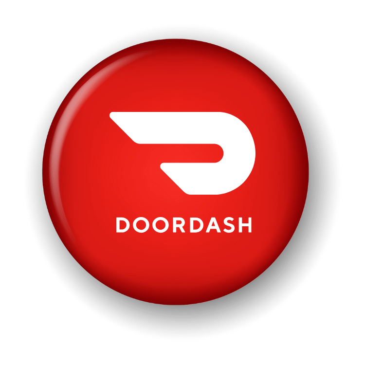 Red Doordash 3D Logo PNG