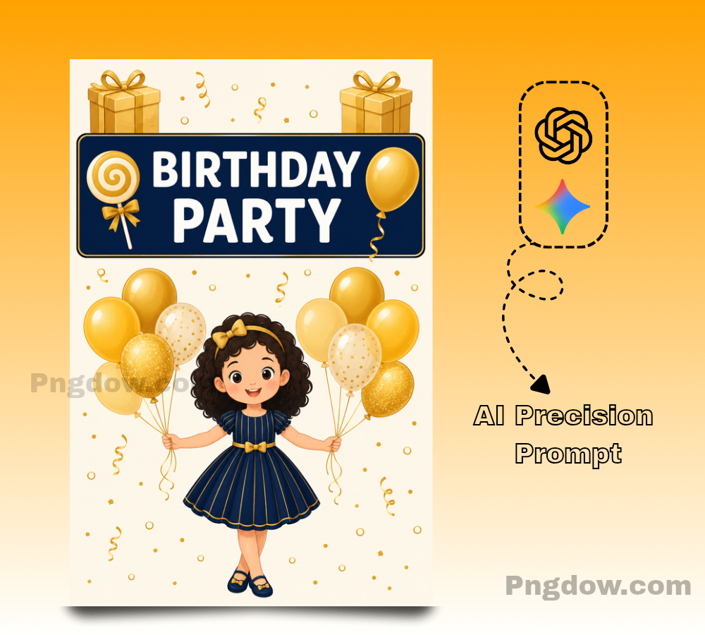 Birthday Celebration Poster Prompt AI