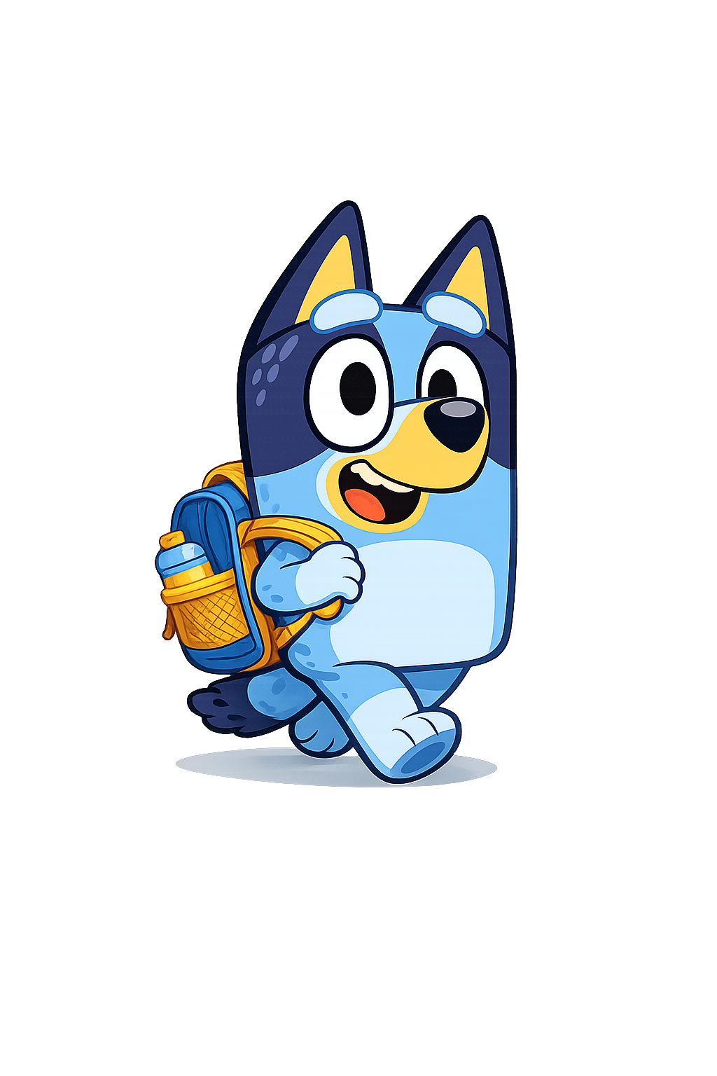 Bluey Reading A Book, Educational Theme, Transparent Background PNG Clipart