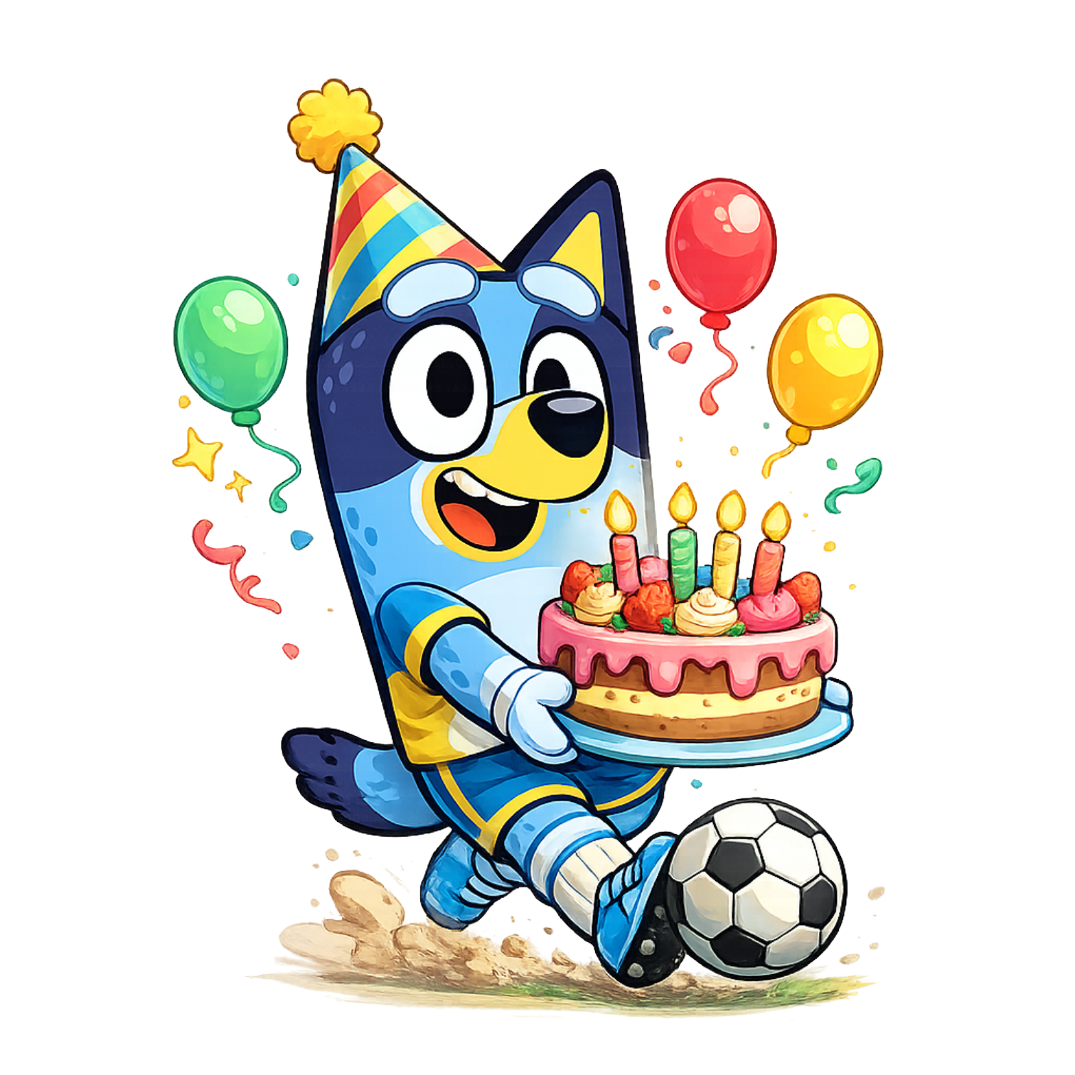 Bluey Wearing Sunglasses, Cool Style, Transparent Background PNG