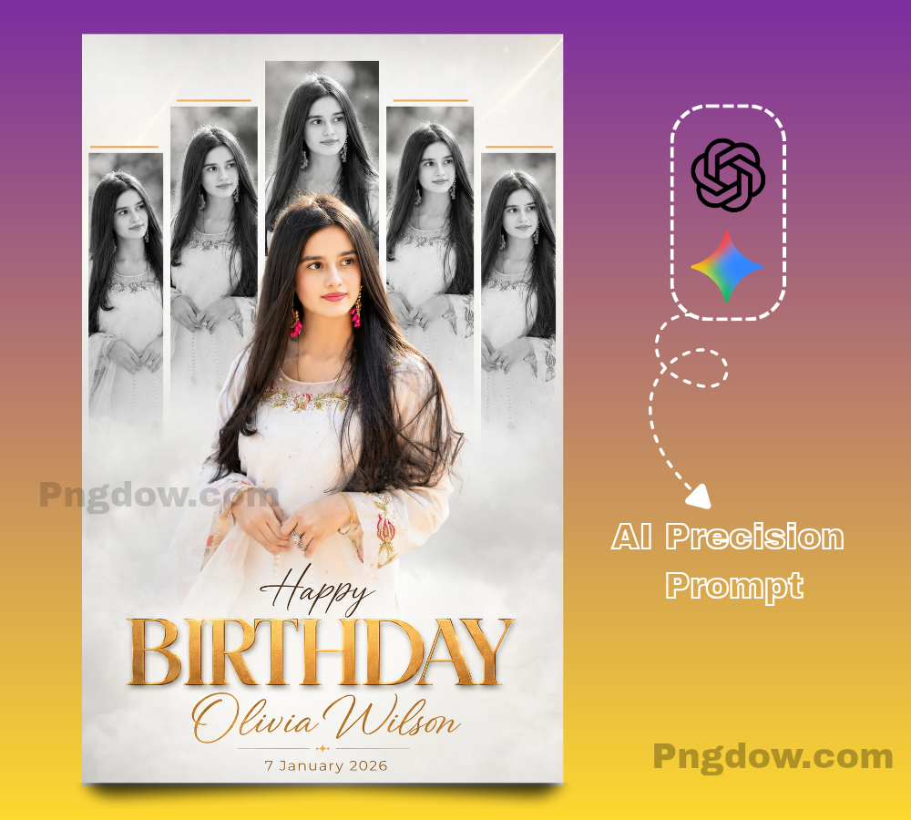 Premium Birthday Greeting Poster AI Prompt