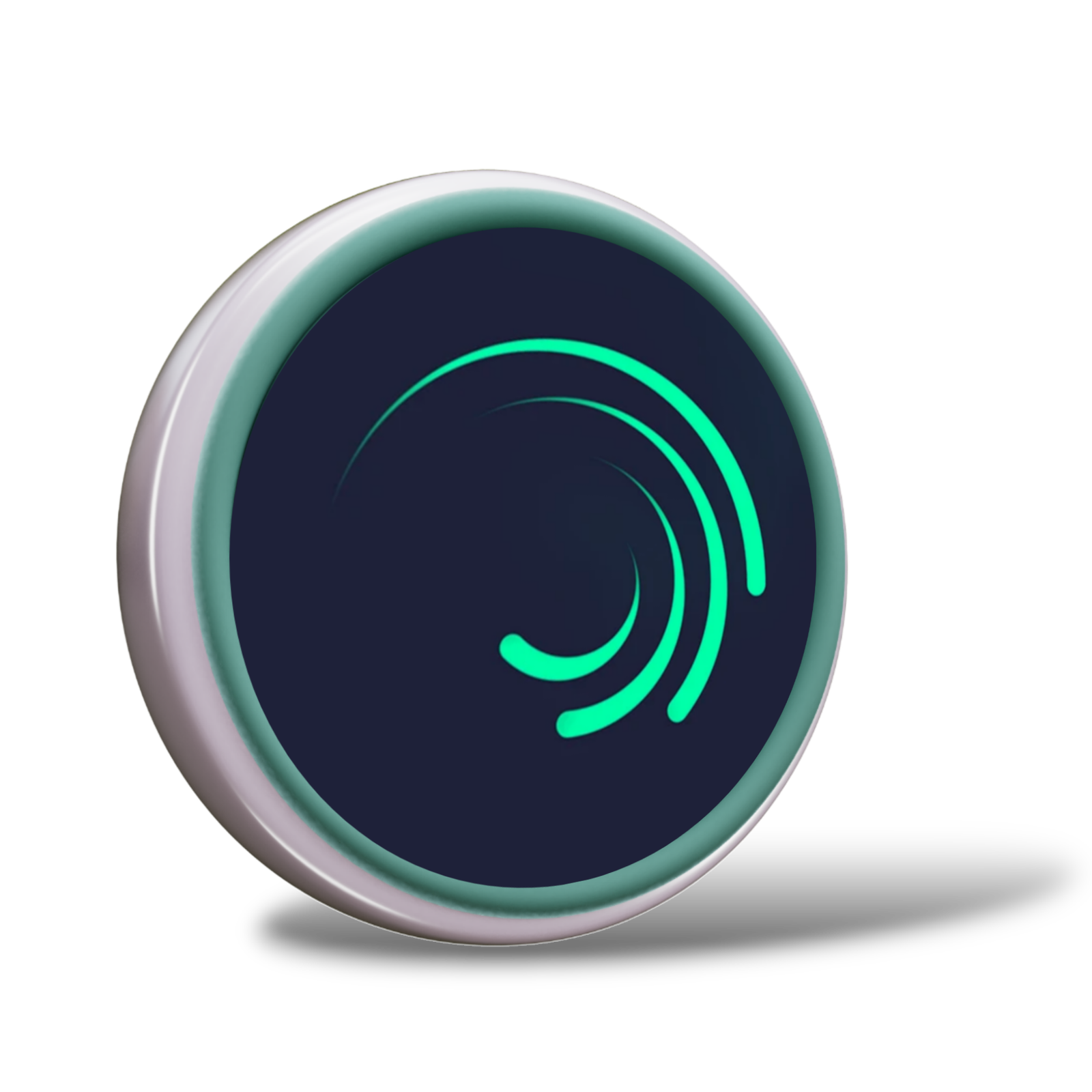 Transparent 3D Alight Motion Logo Circle HD