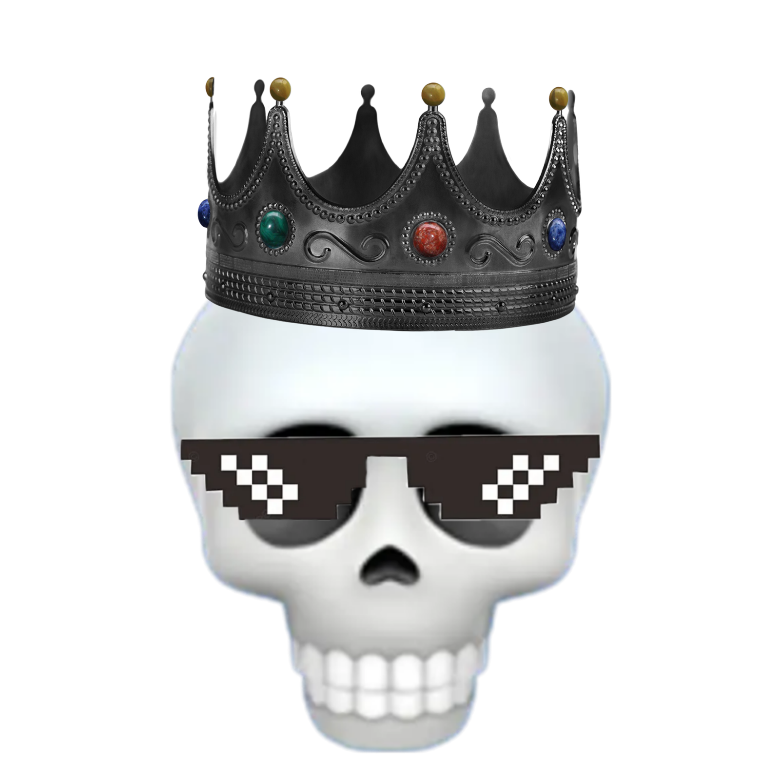 Crown Skull PNG – Royal King Skeleton Transparent Image