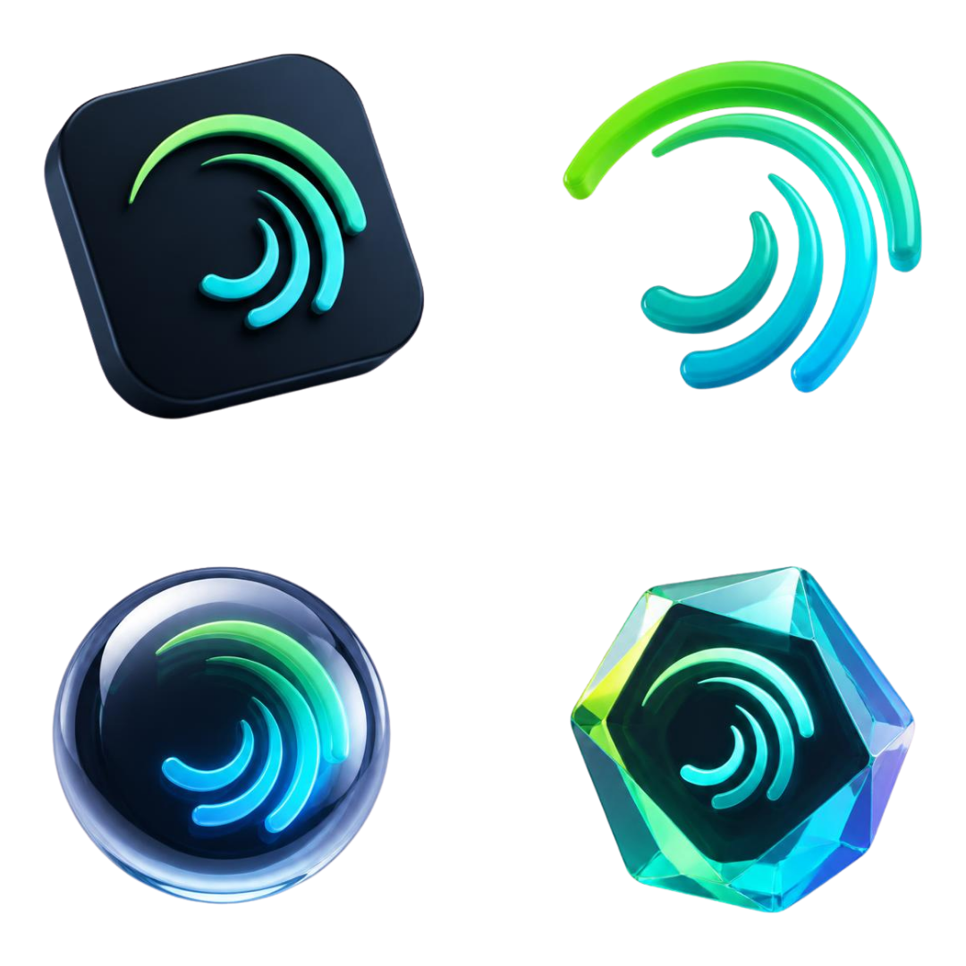 Alight Motion 3D Logo Collection PNG – Free Download