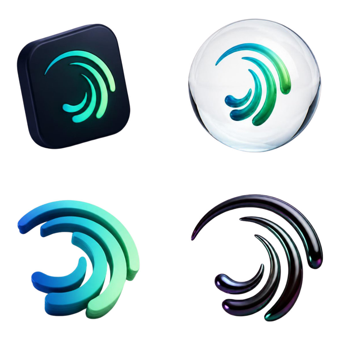 Alight Motion 3D Logo Variations PNG – Free Download