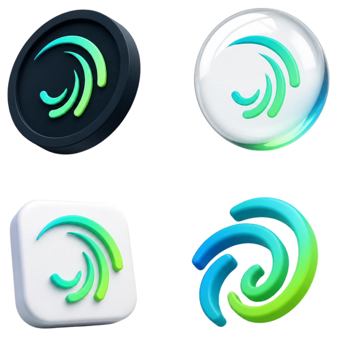 Alight Motion Colorful 3D Logo PNG – Free Download