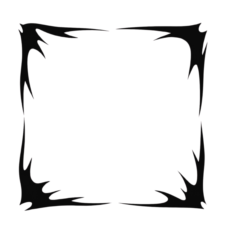 Black Torn Edge Shadow Frame PNG – Free Download