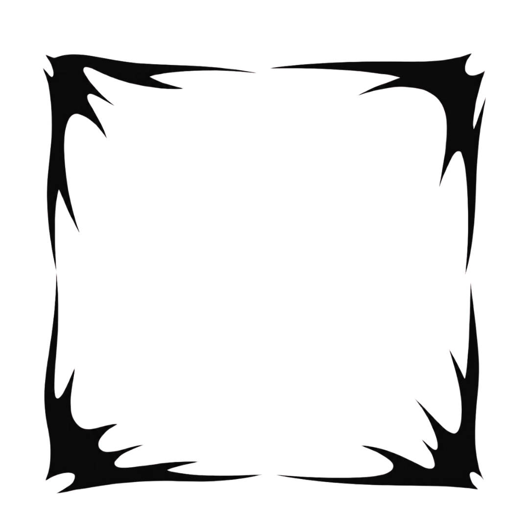 Black Torn Edge Shadow Frame PNG – Free Download