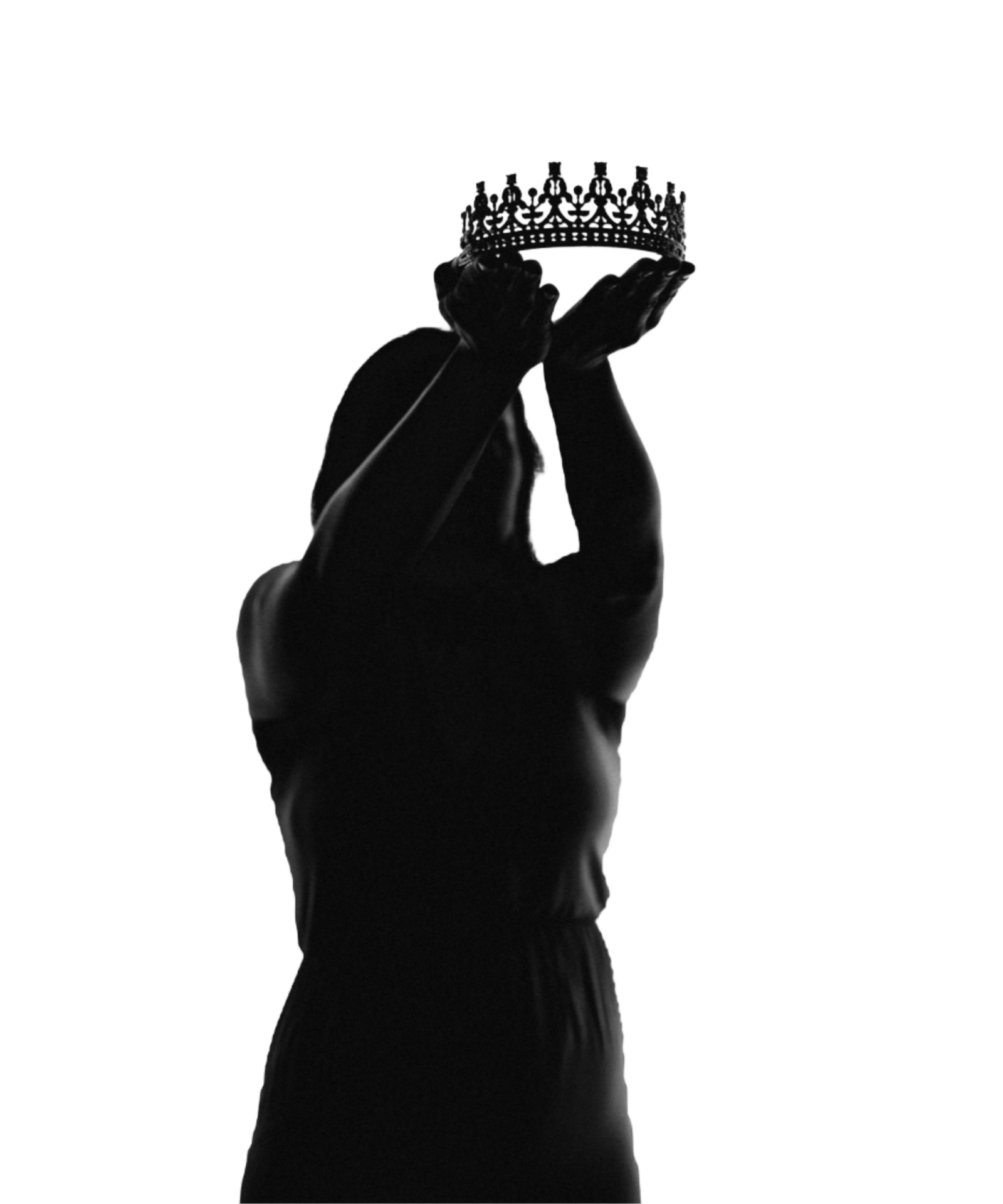 Crown PNG – Black Crown Holding Hands Transparent Image
