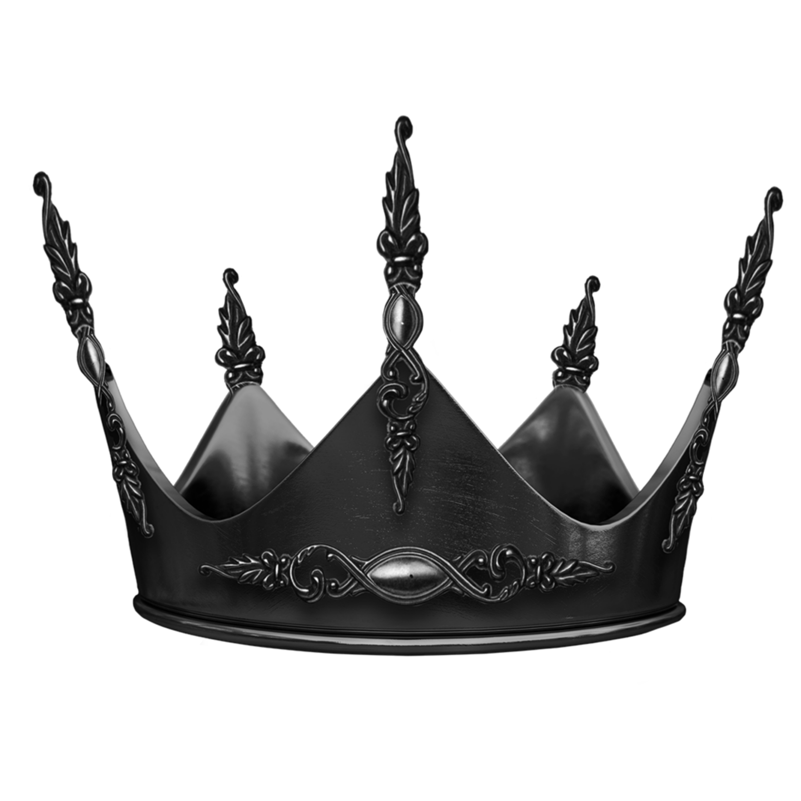 Crown PNG – Black Royal Crown Transparent Image