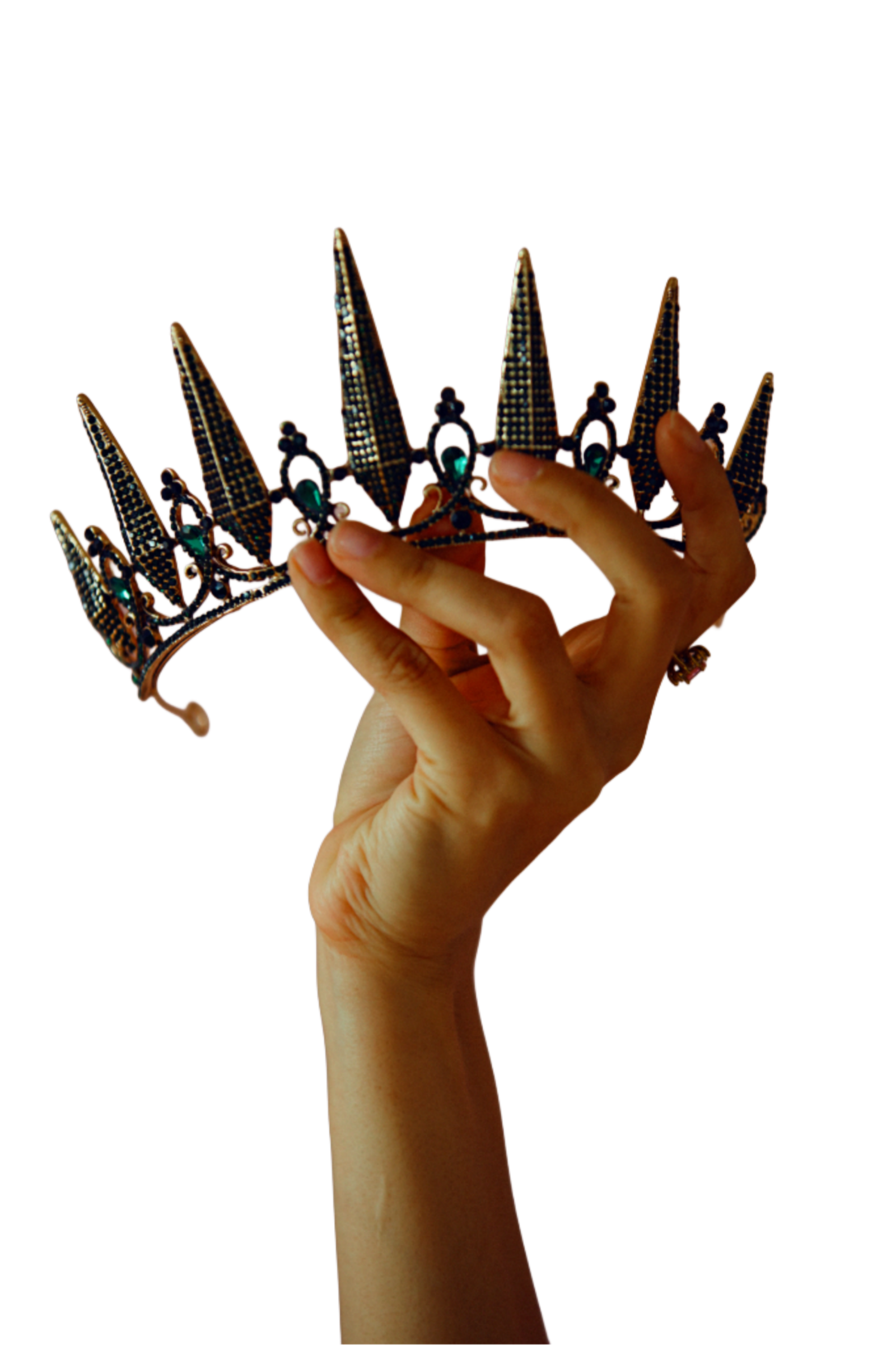 Crown PNG – Hand Holding Jeweled Crown Transparent Image