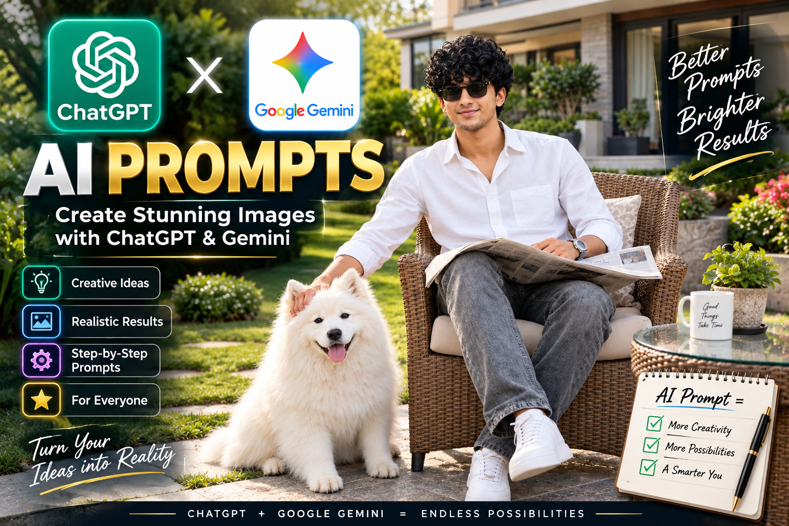 Luxury Garden Lifestyle Portrait AI Prompt