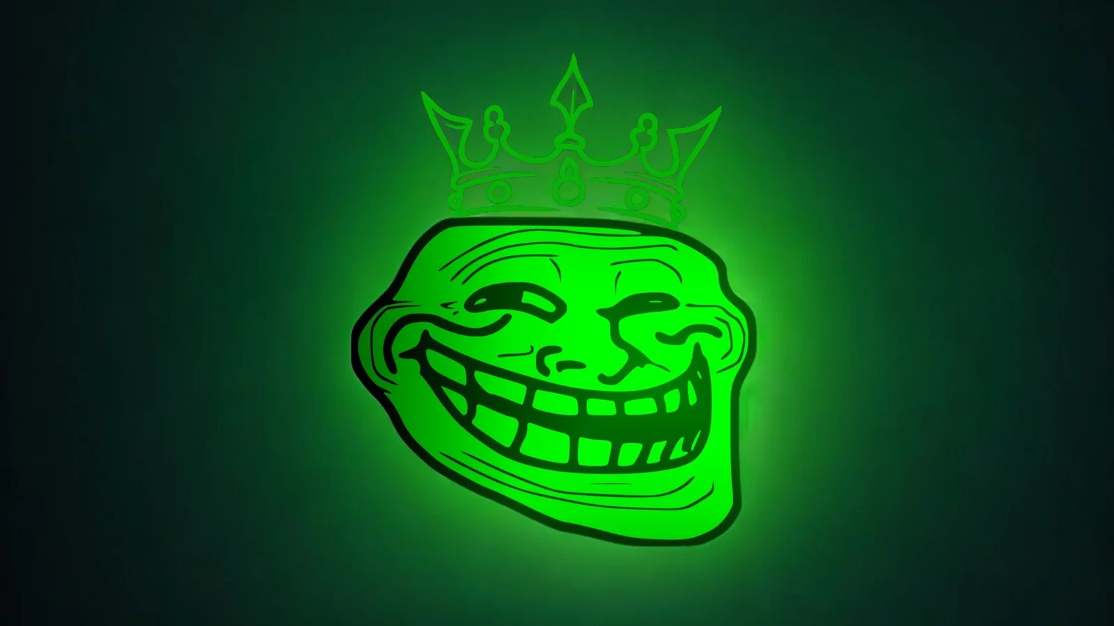 Neon green troll king desktop wallpaper free download - Neon green troll king desktop wallpaper PNG image