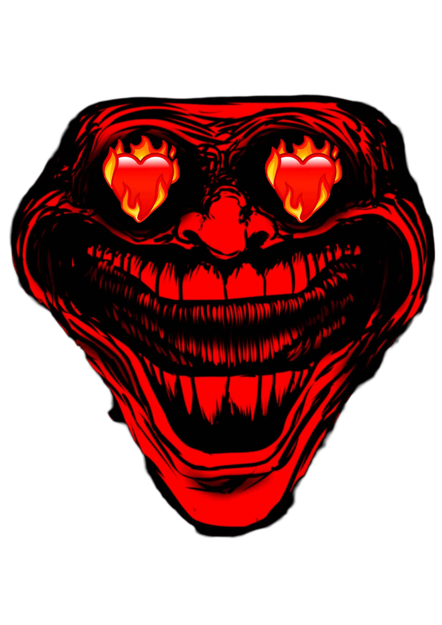Red Troll Face PNG Image