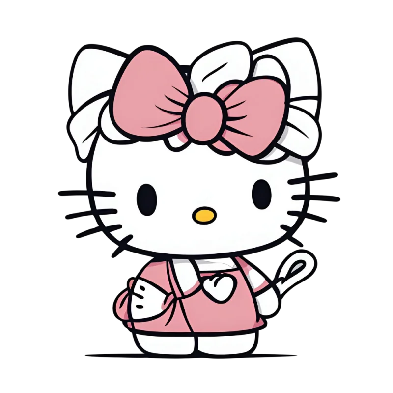 Step by step guide to designing hello kitty png