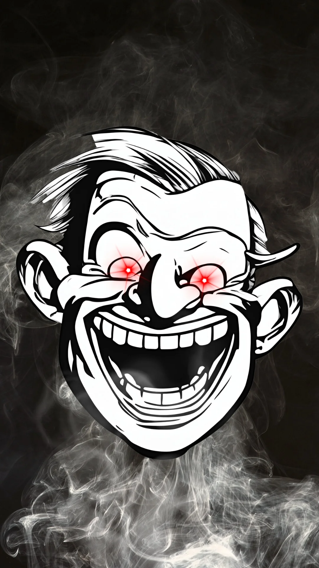 Unleash your dark side with black troll face wallpaper – Icon Format