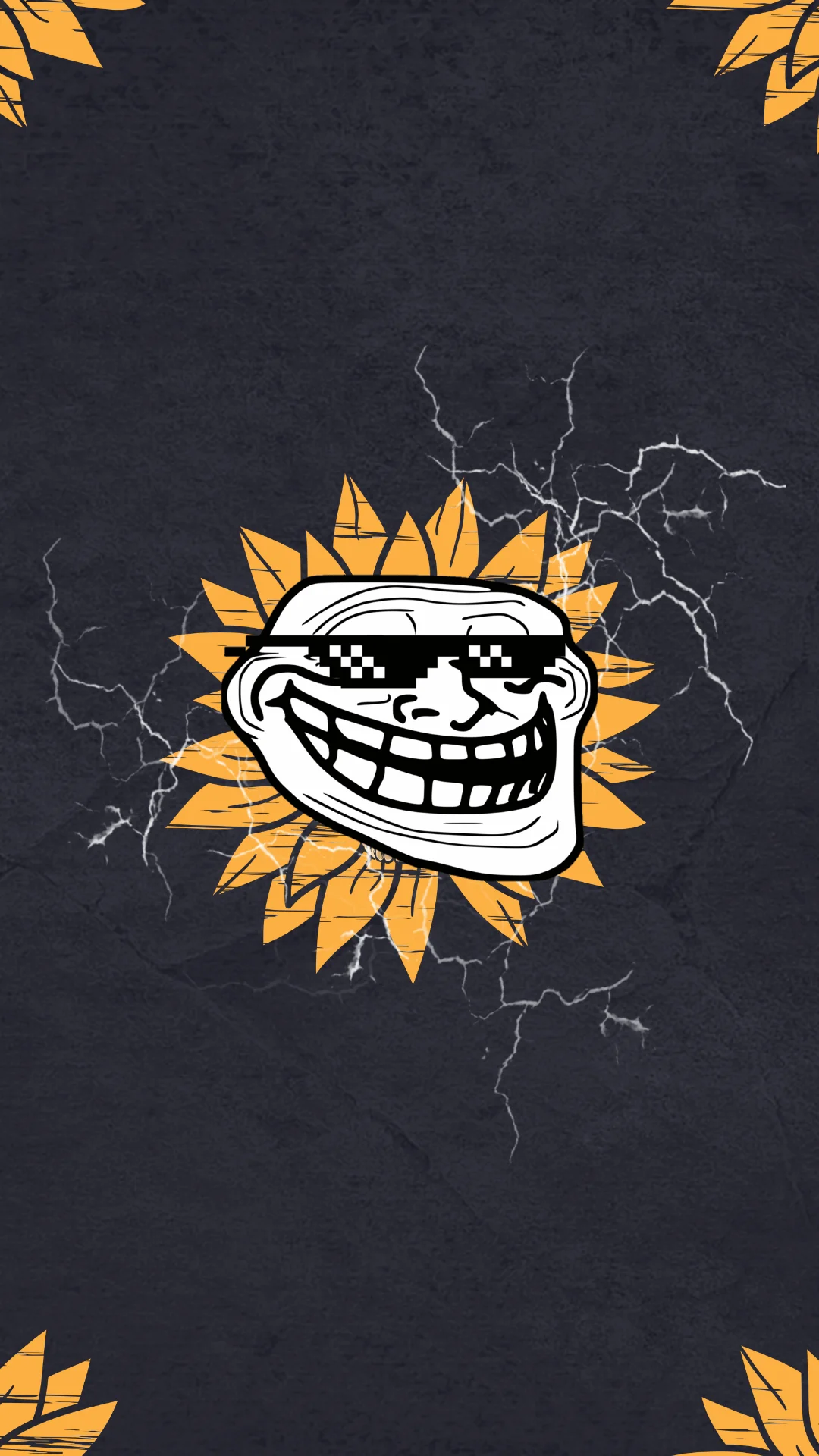 Unleash your dark side with black troll face wallpaper
