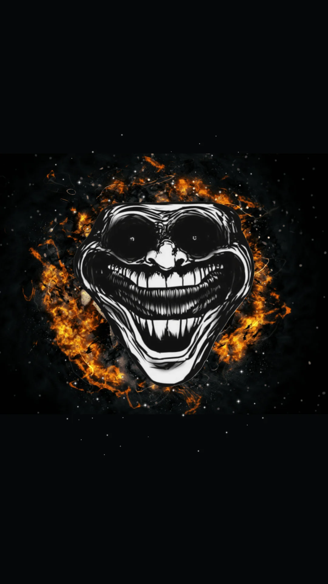 Unleash Your Dark Side with Iconic Black Troll Face Wallpaper – Get Free Transparent PNG Image