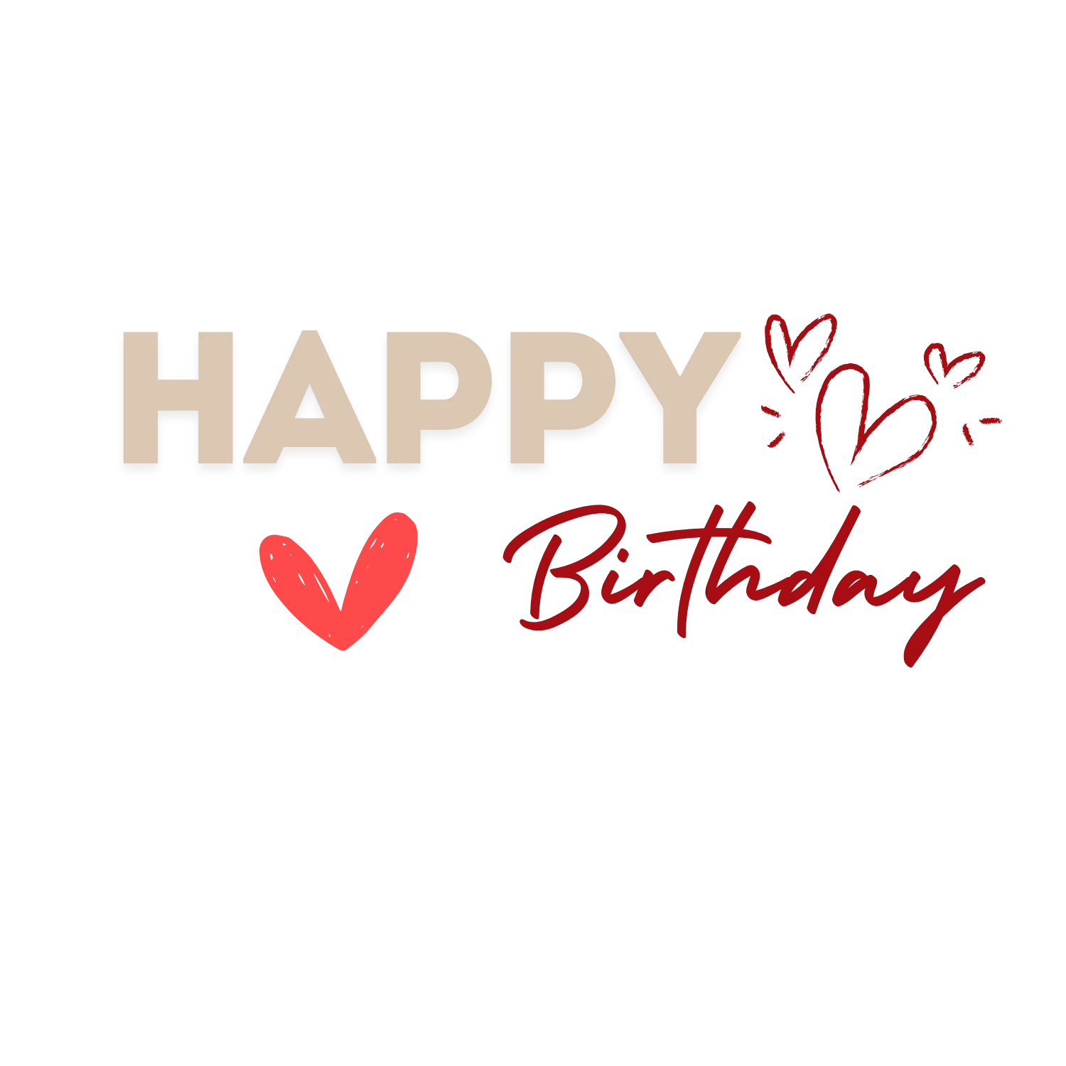 Birthday Text PNG Free