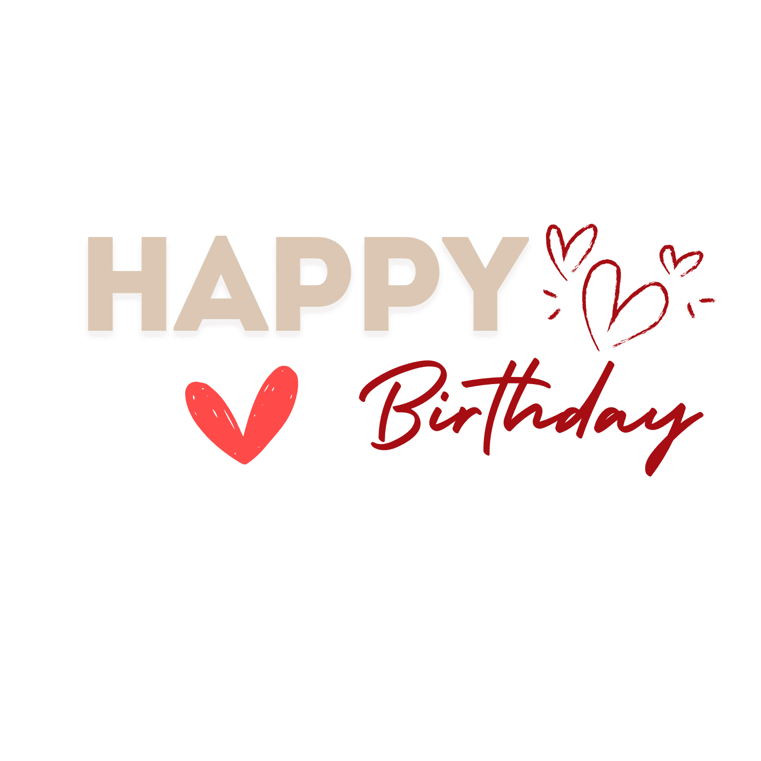 Birthday text png free