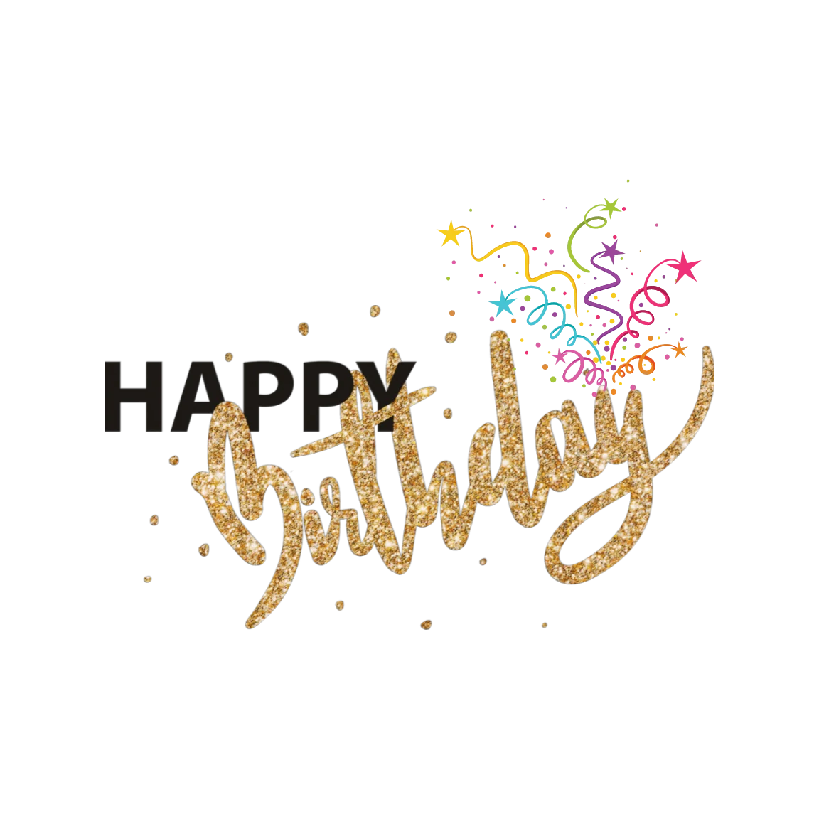 Birthday Text Transparent PNG Image