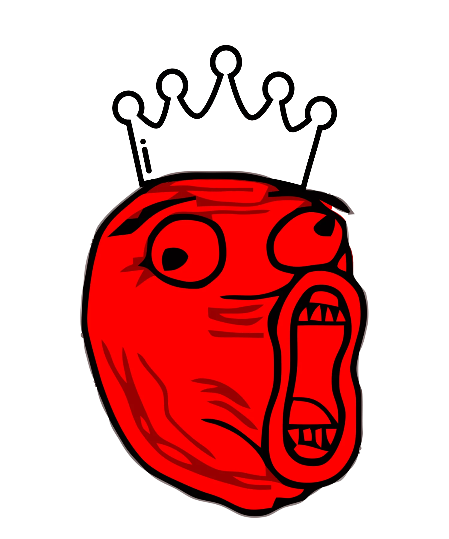 Scary Troll Face Red PNG Clipart