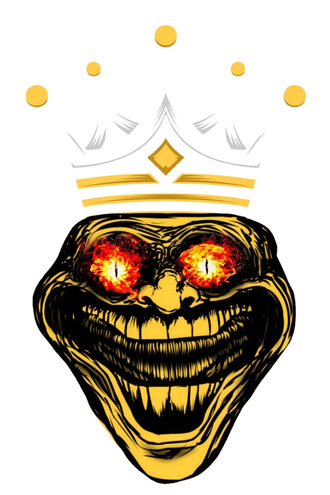 Troll Face King PNG image