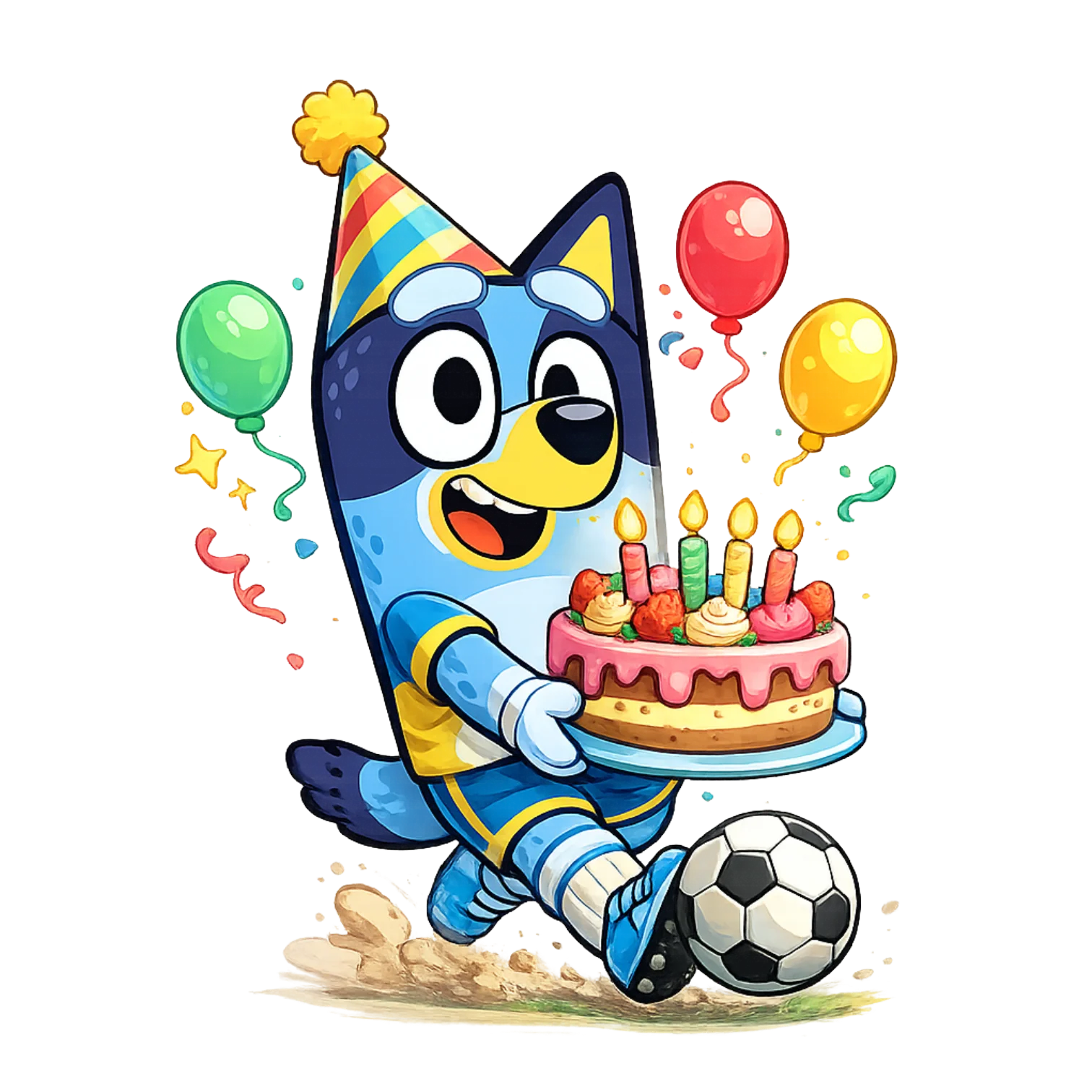 Bluey Wearing Sunglasses, Cool Style, Transparent Background PNG PNG