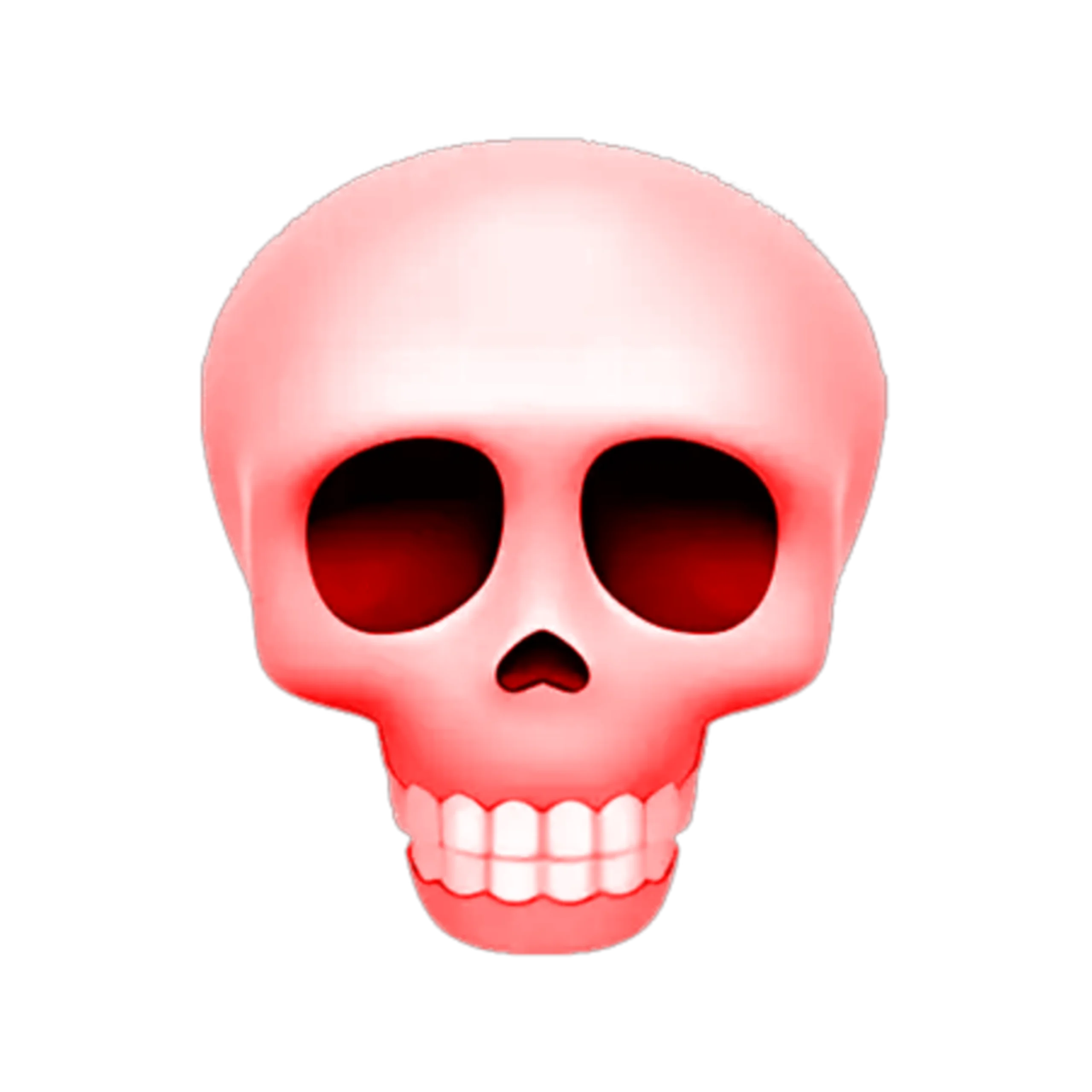 Red Skull PNG – Red Skeleton Face Transparent Image